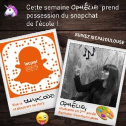 #MonSnapISCPA Cette semaine, partagez le quotidien d’Ophélie